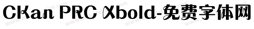 CKan PRC Xbold字体转换